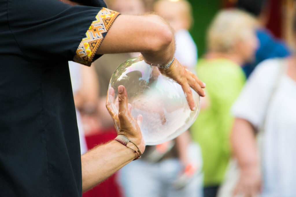 spettacoli di bolle di sapone per bambini